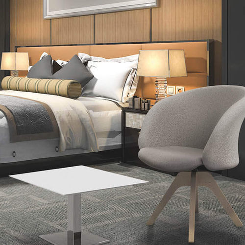 Moderner Couchtisch - TABOU - burgessfurniture - Laminat / Gestell aus Metall / rechteckig