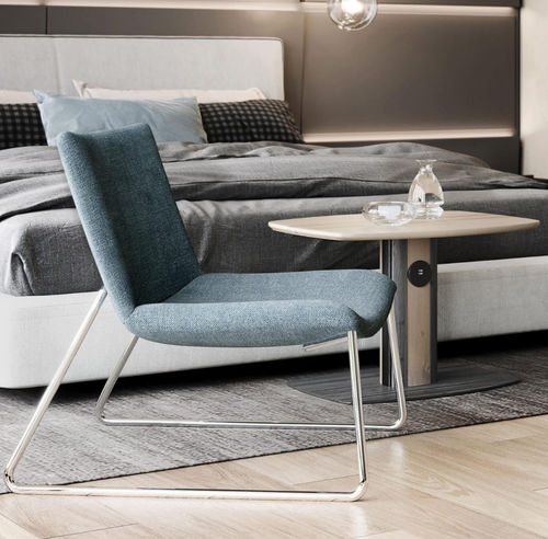 Moderner Beistelltisch - TRISMART - burgessfurniture - Holz / Gestell aus Metall / Gestell aus Holz