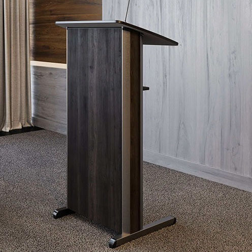 Konferenzpult - burgessfurniture - Stehhilfe / Aluminium / HPL
