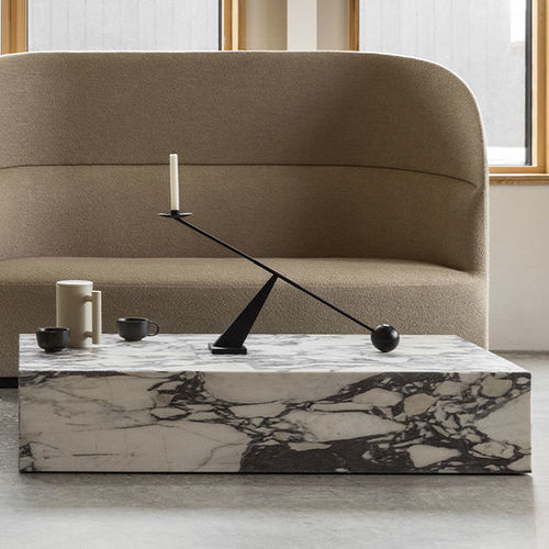Moderner Couchtisch - PLINTH GRAND - AUDO - Marmor / Gestell aus Marmor / rechteckig