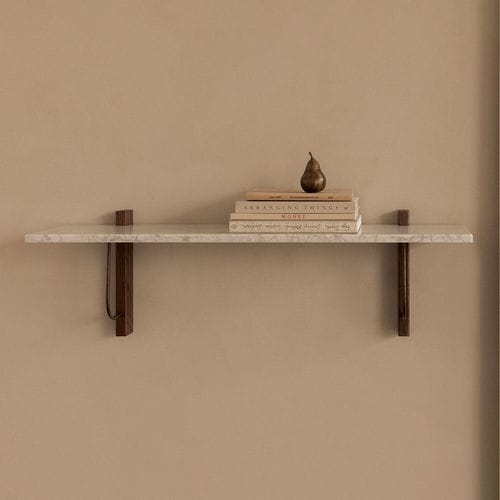 Wandmontiertes Regal - CORBEL - AUDO - modern / Eiche / Stahl
