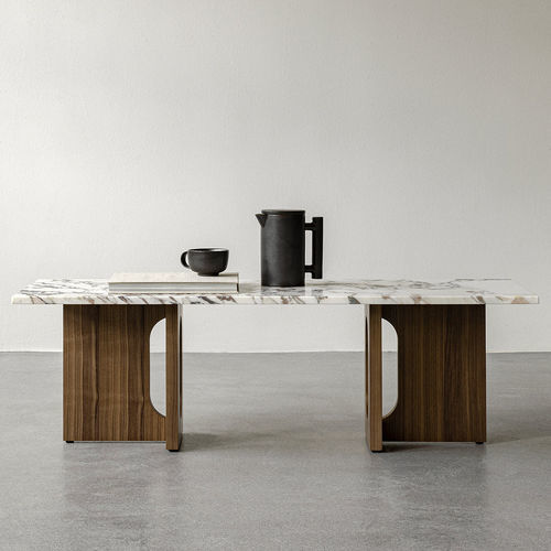Moderner Couchtisch - ANDROGYNE  - AUDO - Eiche / Nussbaum / Stein