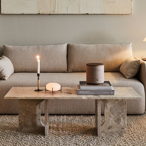 Moderner Couchtisch - ANDROGYNE - AUDO - Marmor / Gestell aus Marmor / rechteckig