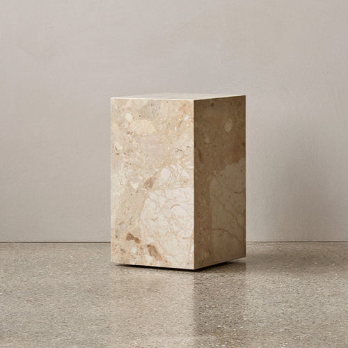 Moderner Beistelltisch - PLINTH TALL - AUDO - Marmor / Gestell aus Metall / rechteckig