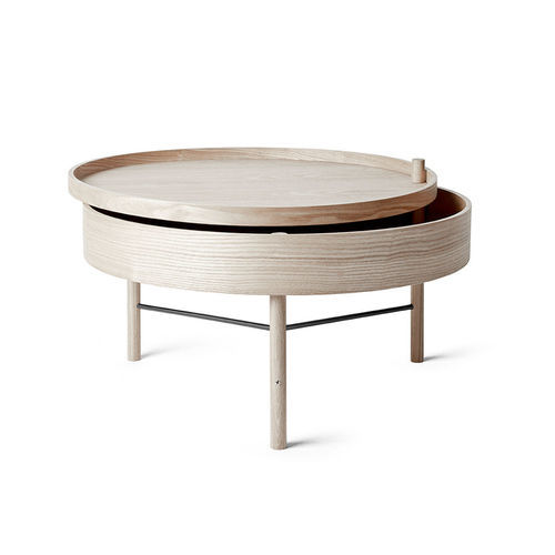 Moderner Couchtisch - TURNING - AUDO - Eiche / Esche / Gestell aus MDF