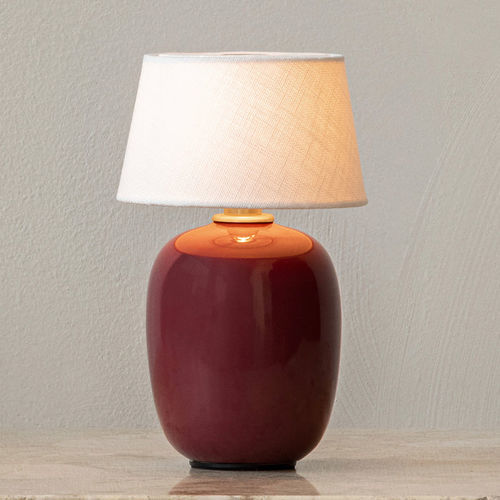 Tischlampe - TORSO - AUDO - tragbar / Stahl / Textil
