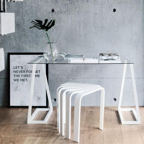 Modernes Tischgestell - LUME - Bedesign - pulverbeschichteter Stahl