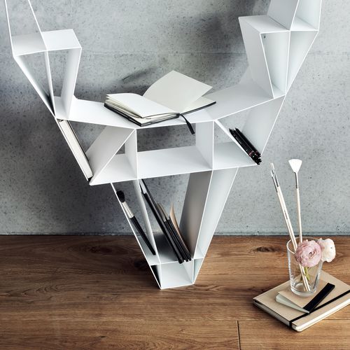 Regal / originelles Design - DEER  - Bedesign - Metall / weiß