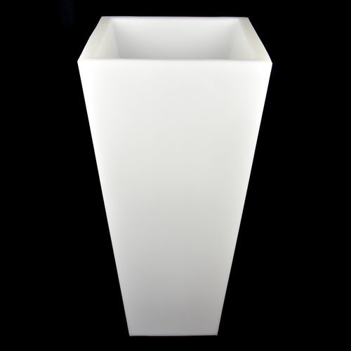Pflanzkübel / rotationsgesintertes Polyethylen - RAMSES - ROTOMOD DESIGN - beleuchtet / modern / weiß