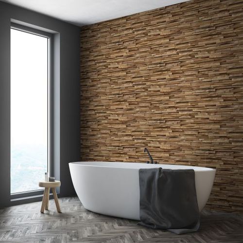 Moderne Tapete - 8888-316 - Koziel - Vinyl / Patchwork / Holzoptik
