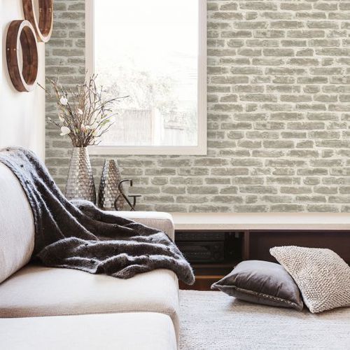 Moderne Tapete - 3333-40 - Koziel - Vinyl / Motiv / Ziegeloptik