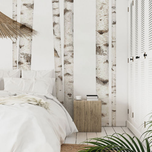 Moderne Tapete - 8888-155 - Koziel - Holz / Naturmotiv / weiß