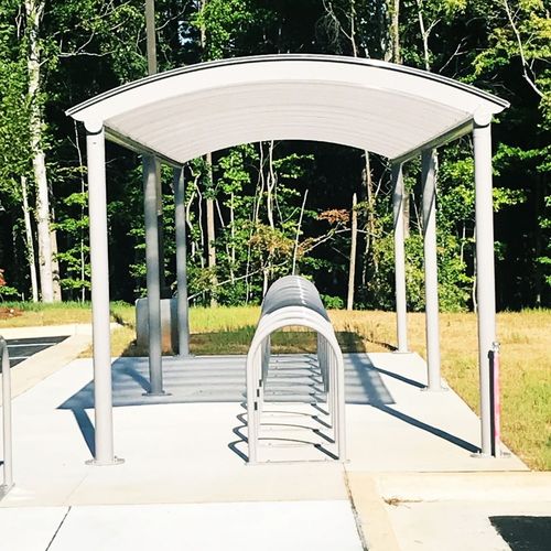 Polycarbonat-Überdachungen-Fahrradunterstand - ECLIPSE - Brasco International Inc. - Aluminium / für öffentliche Bereiche / für städtische Bereiche