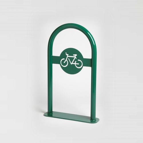Bodenstehender Fahrradständer - LOGO HOOP - Brasco International Inc. - für öffentliche Bereiche / Aluminium / für professionellen Einsatz