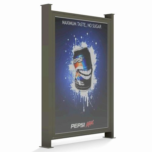 Freistehender Werbeträger - MISSION - Brasco International Inc. - für Außenbereich / LED / Werbe