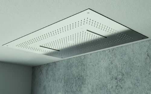Duschkopf für Deckeneinbau - ONE TOP - Aquademy - rechteckig / Regenstrahl / Wasserfall