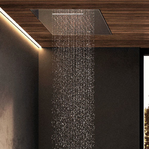 Duschkopf für Deckeneinbau - H2O 50 TOPRAIN - Aquademy - quadratisch / Regenstrahl / Wasserfall
