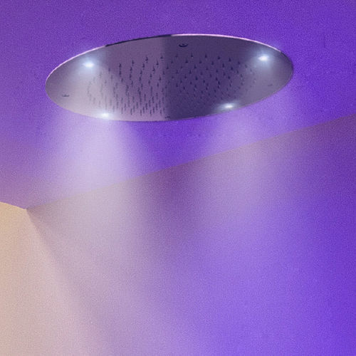 Duschkopf für Deckeneinbau - MILANO CORTINA SPA 50 - Aquademy - rund / Regenstrahl / Chromotherapie