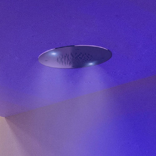 Duschkopf für Deckeneinbau - MILANO CORTINA SPA 30 - Aquademy - rund / Regenstrahl / Chromotherapie