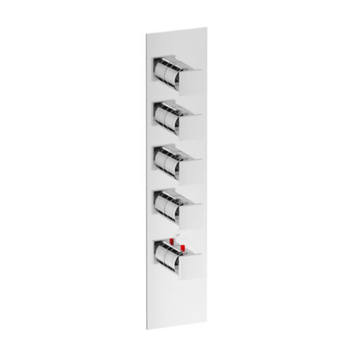 Einhebelmischer für Dusche - SQUARE THERMO V4 - Aquademy - wandmontiert / thermostatisch / verchromter Messing