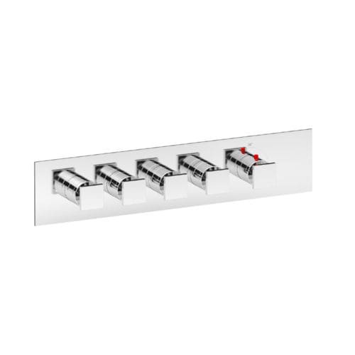 Einhebelmischer für Dusche - SQUARE THERMO O4 - Aquademy - wandmontiert / thermostatisch / verchromter Messing