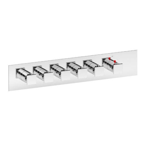 Einhebelmischer für Dusche - SQUARE THERMO O5 - Aquademy - wandmontiert / thermostatisch / verchromter Messing
