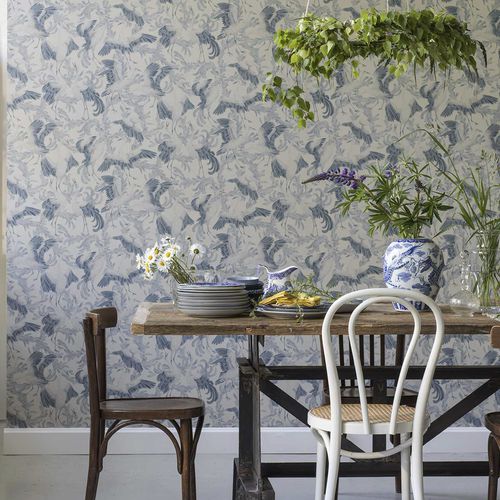 Moderne Tapete - DANCING CRANE - Eco - Tiermuster