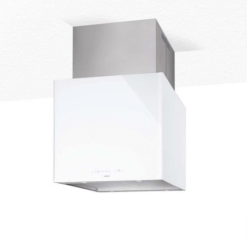 Inseldunstabzug - CUBE GLASS PREMIUM - Nodor - Abluft / mit integrierter Beleuchtung / originelles Design