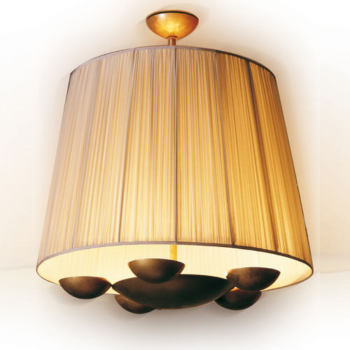 Moderne Deckenleuchte - CORUM - Charles Paris - rund / Metall / Stoff