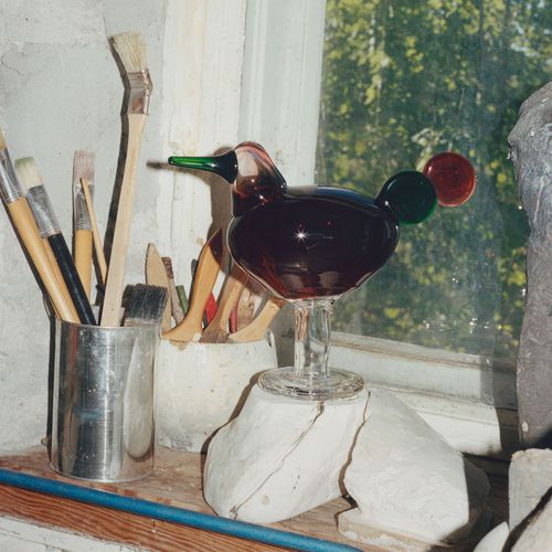 Skulptur / geblasenes Glas - Birds :1070570 - iittala - freistehend / rot / Tier