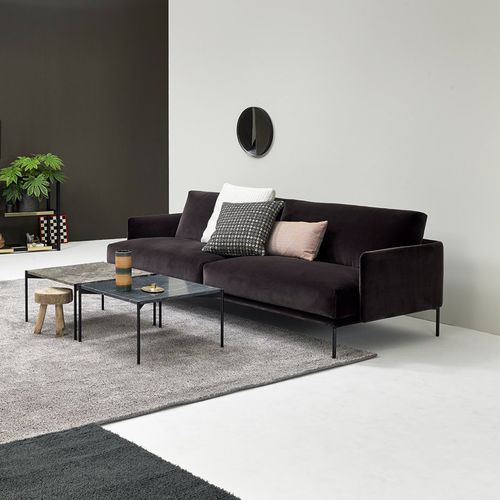 Modernes Sofa - BARON  - Adea - Stoff / Leder / mit abnehmbarem Bezug