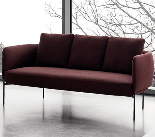 Modernes Sofa - BONNET  - Adea - Stoff / Leder / mit abnehmbarem Bezug