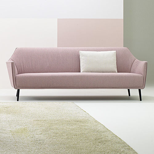 Modernes Sofa - ELL  - Adea - Stoff / grau / rosa