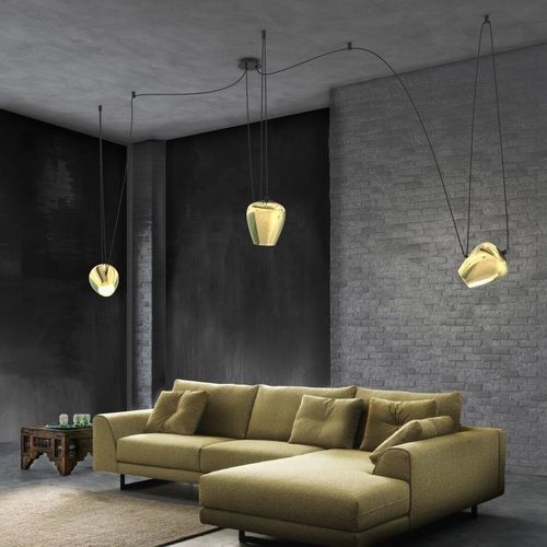 LED-Seilleuchte - FOCUS  - SIKREA - rund / Metall / für den Innenraum