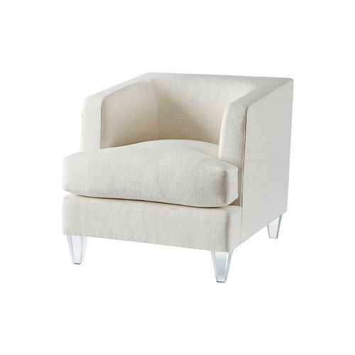 Moderner Clubsessel - TAYLOR - Baker Furniture Co. - Stoff / weiß / grau