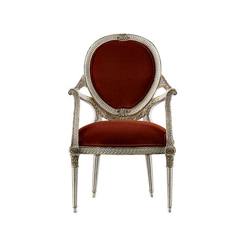 Stil-Stuhl - HEPPLEWHITE CARVED - Baker Furniture Co. - für den Innenraum / Stoff / Gestell aus Mahagoni