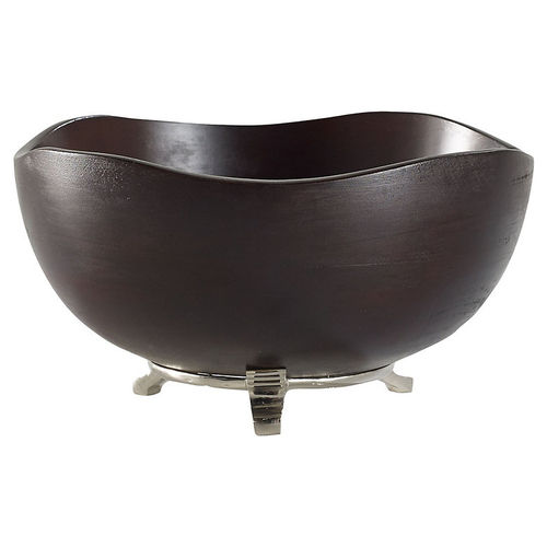 Holzschale - FOOTED - Baker Furniture Co. - Metall / modern
