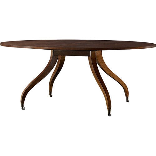 Klassischer Esstisch - SHERATON - Baker Furniture Co. - Nussbaum / Gestell aus Nussbaum / oval