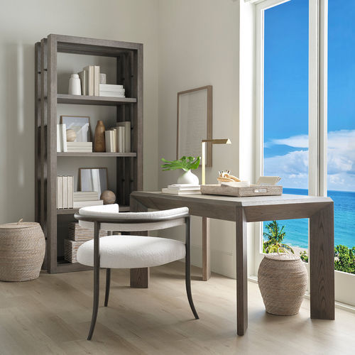 Moderner Stuhl - MILOS - Baker Furniture Co. - für Außenbereich / Stoff / Gestell aus Buche
