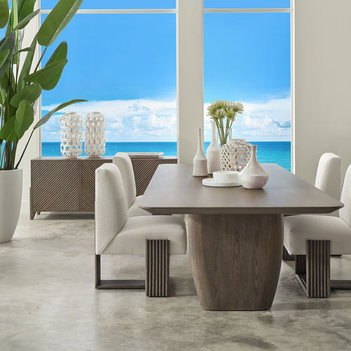 Moderner Esstisch - SURF  - Baker Furniture Co. - Holz / Gestell aus Eiche / Gestell aus Furnierholz