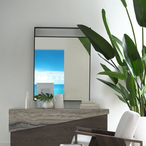 Wandmontierter Spiegel - NAUTICA  - Baker Furniture Co. - modern / rechteckig / Bronze