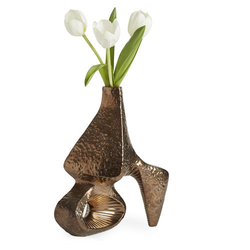 Vase / originelles Design - REFORM PEBBLE - Jonathan Adler - Bronze