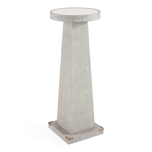 Moderner Säulenfuß - SIAM - Jonathan Adler - Mahagoni / Bast