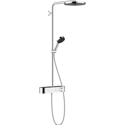 Chromoberfläche Duschsäule - PULSIFY S 260 1JET - hansgrohe - wandmontiert / modern / mit Handbrause