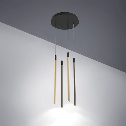 Hängelampe - TUBÌCO  - TEAM ITALIA - aus lackiertem Aluminium / modern / mit Kabel