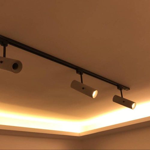 LED-Schienenleuchte - LV - BENTU DESIGN - rund / Aluminium / Beton
