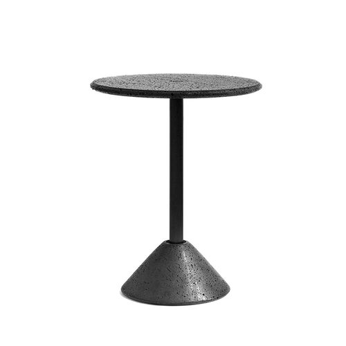 Moderner Stehtisch - DING - BENTU DESIGN - Marmor / Lavastein / Gestell aus heißlackiertem Stahl