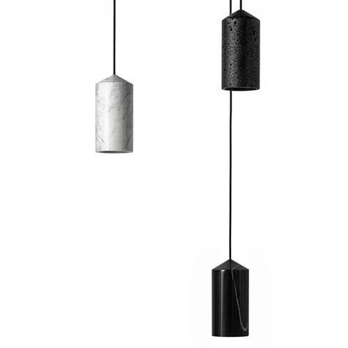 Hängelampe - IN - BENTU DESIGN - Aluminium / Lavastein / modern