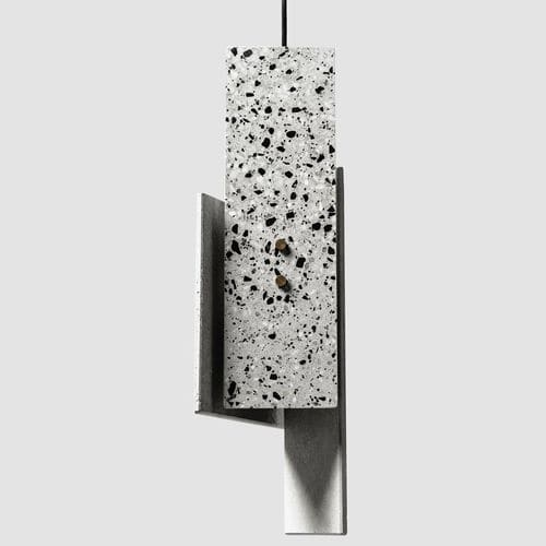 Hängelampe - PIECE - BENTU DESIGN - Edelstahl / Beton / Stein