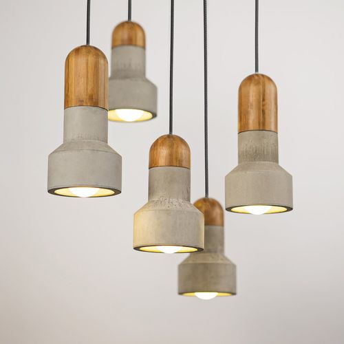 Hängelampe - QIE - BENTU DESIGN - Beton / modern / mit Kabel